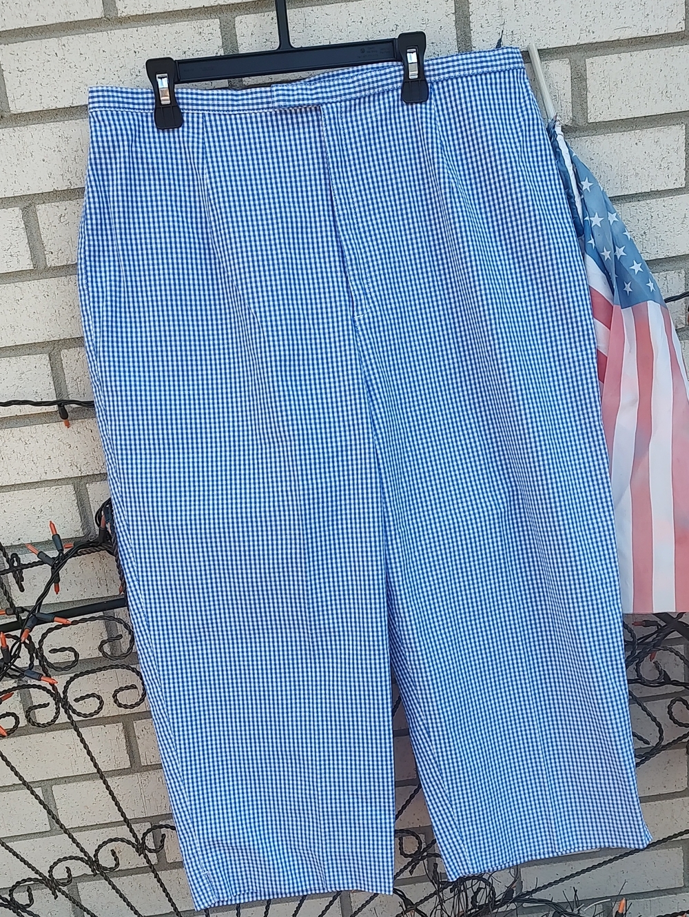Kim Rogers/ Checked Capris Pants